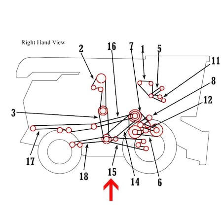 Aftermarket New Shoe Grain Supply Augers Belt Fits JD Combine H77010 COB40-0812